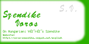 szendike voros business card